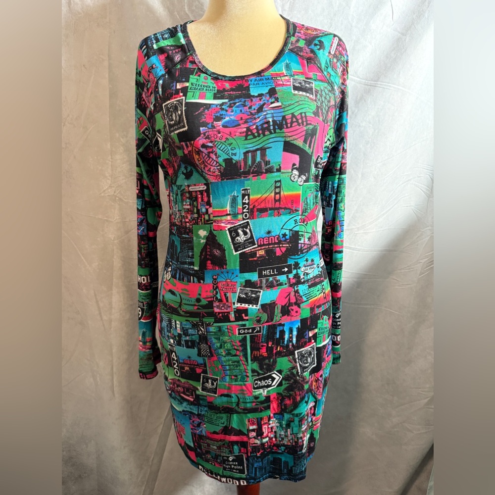 Horoscopez Dolls Kill Untamed Odyssee Stretch Dress Trippy Postcard On HOLD
